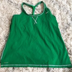 Green Nike workout top